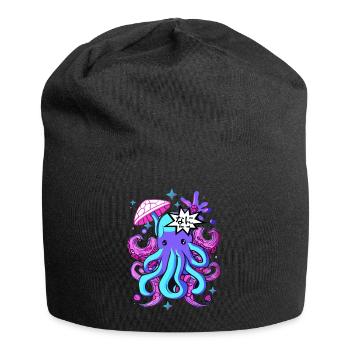 Calmar de poulpe otaku Otaku Kawaii - Bonnet en jersey - noir - Devant