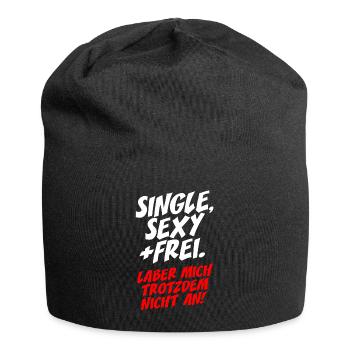 Single Sexy Frei Laber Mich Trotzdem Nicht An Solo - Jersey-Beanie - Schwarz - Vorne