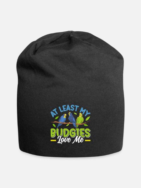 Perruche Au moins mes perruches m’aiment - Bonnet en jersey - noir