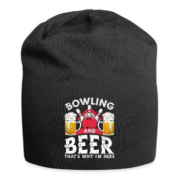 Bowling and Beer that ́s why I ́m here Bierfan - Jersey Beanie - black - Front