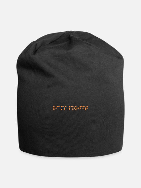 Braille Braille Blind Gift - Jersey Beanie - black