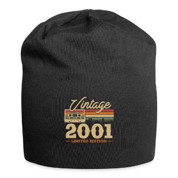 Vintage Geburtstagsgeschenk 2001 - Jersey-Beanie - Schwarz - Vorne