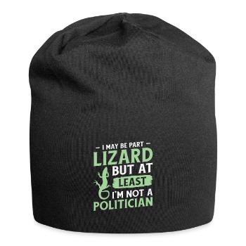Lézard-Reptile-Agenda-Théorie du complot - Bonnet en jersey - noir - Devant