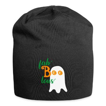Fab-BOO-lous - Drôle de fantôme pour Halloween - Bonnet en jersey - noir - Devant