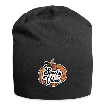 Spooky Vibes Halloween Kostüm für Süßigkeitenjäger - Jersey-Beanie - Schwarz - Vorne