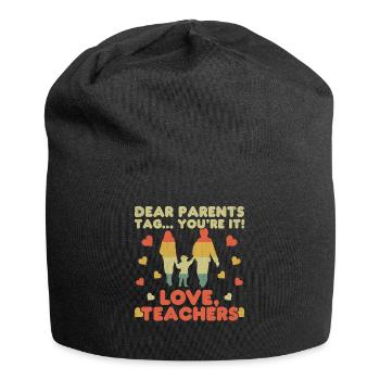 Vintage Parents Day Of School Joyeux dernier enseignant - Bonnet en jersey - noir - Devant