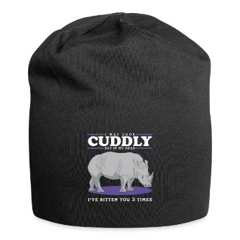 Rhinoceros Rhinoceros Rhinos Gift - Jersey Beanie - black - Front