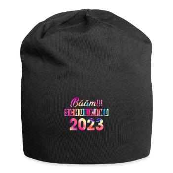 Schulkind 2023 Einschulung - Jersey-Beanie - Schwarz - Vorne