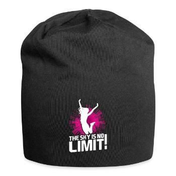 The Sky is No Limit Trampoline - Jersey Beanie - black - Front