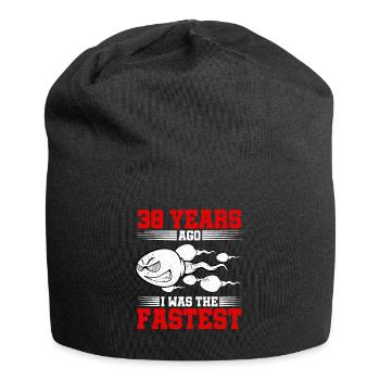 38 years ago I Was The Fastest - Jersey Beanie - black - Front