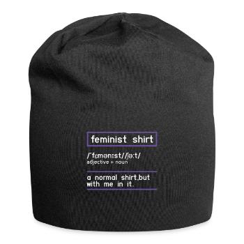 Définition Féminisme Droits Femmes Égalité Féministe - Bonnet en jersey - noir - Devant