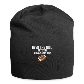 Funny Over The Hill Funny Football Player Retired - Jersey Beanie - black - Front