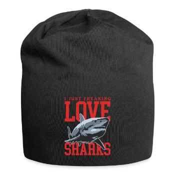 Sharks Sharks Great White Shark Shark Gift - Jersey Beanie - black - Front