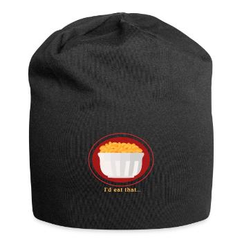 Macaroni with Cheese Mac and Cheese Gift - Jersey Beanie - black - Front