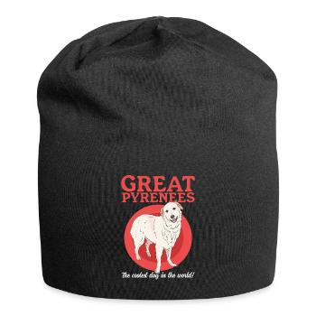 Chien de montagne des Pyrénées Chien Chien Cadeau Propriétaire - Bonnet en jersey - noir - Devant