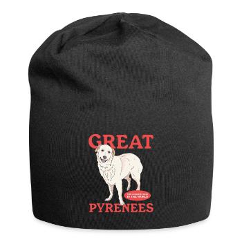 Chien de montagne des Pyrénées Chien de Montagne Chien Cadeau Propriétaire - Bonnet en jersey - noir - Devant