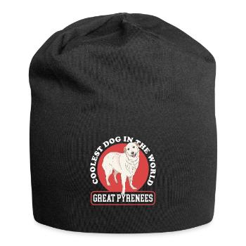 Chien de montagne pyrénéen Chien de montagne Propriétaire Chien Cadeau - Bonnet en jersey - noir - Devant