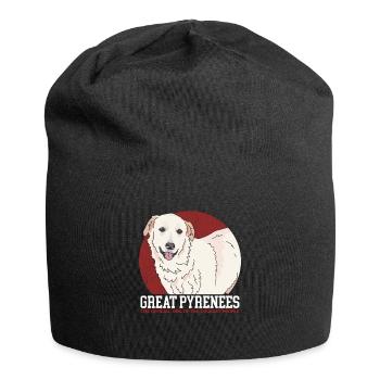 Chiens de montagne des Pyrénées | Cadeau du propriétaire de chien - Bonnet en jersey - noir - Devant