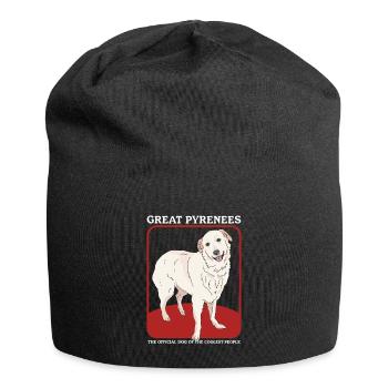 Chien de montagne des Pyrénées | Cadeau du propriétaire de chien - Bonnet en jersey - noir - Devant