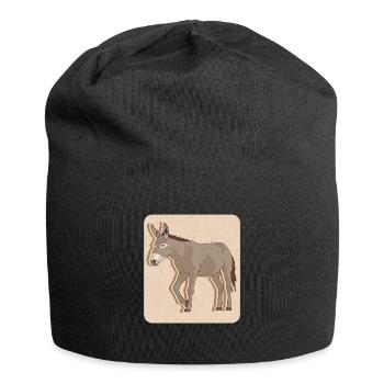 Donkey donkey owner donkey donkey lover gift - Jersey Beanie - black - Front