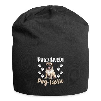 Pug Dog Breed Pet - Pawsitively Pug-tastic - Bonnet en jersey - noir - Devant