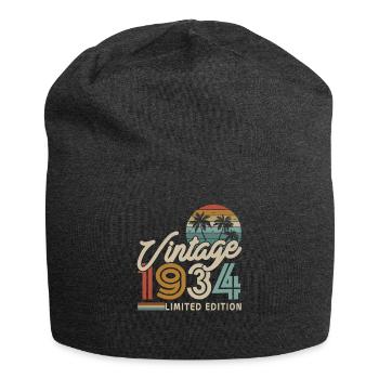 Vintage 1934 Geburtstagsgeschenk 89/90 Jahre - Jersey-Beanie - Anthrazit - Vorne