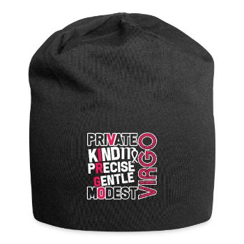 Virgo Meaning Kind Precise Gentle - Jersey Beanie - black - Front