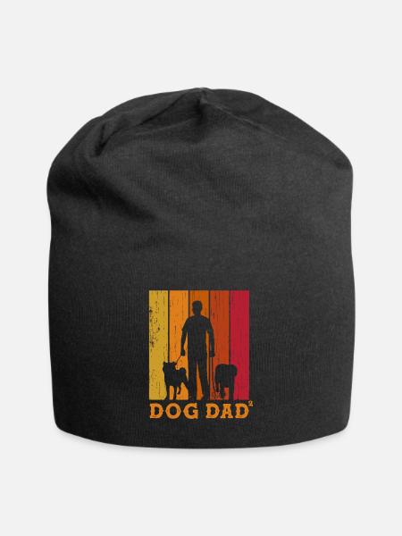 Retro Dog Dad High 2 - Jersey-Beanie - Schwarz