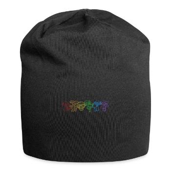 Pilze LGBT Regenbogen Pflücken Pilze sammeln - Jersey-Beanie - Schwarz - Vorne