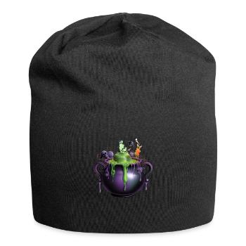 Design effrayant d’Halloween Chaudron de sorcière effrayant - Bonnet en jersey - noir - Devant