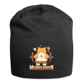 Muskelkater Bodybuilding Kraftsport Fitness Meme - Jersey-Beanie - Schwarz - Vorne