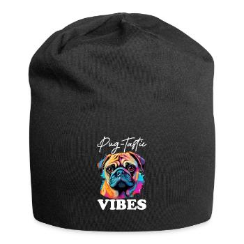 Pug Dog Breed Pet - Pug-tastic Vibes - Bonnet en jersey - noir - Devant