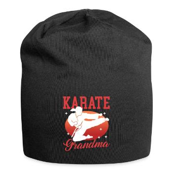 Karate Granny Martial Arts Martial Arts Gift - Jersey Beanie - black - Front
