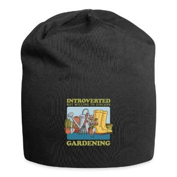 Jardin, jardinier amateur, jardinage, jardinier, cadeau - Bonnet en jersey - noir - Devant