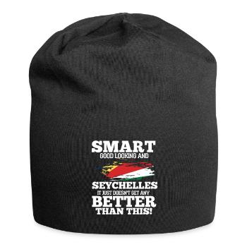 Seychellen - Jersey-Beanie - Schwarz - Vorne