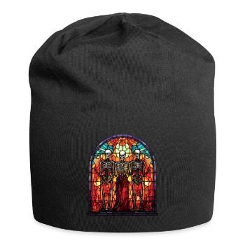 Halloween Stained Glass Stained Glass - Jersey Beanie - black - Front