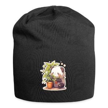 Panda Pandas Panda baby Pandabär Panda - Jersey-Beanie - Schwarz - Vorne