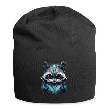 raccoon raccoon raccoon head animals - Jersey Beanie - black - Front
