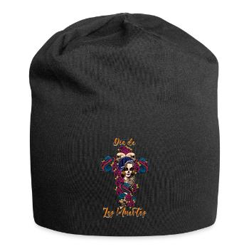 La Calavera Catrina Dia De Los Muertos Day Of Dead - Jersey Beanie - black - Front
