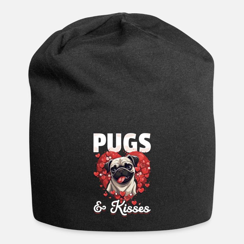 Mops hundras: Pet - Mopsar &; Kyssar - Jerseymössa - svart