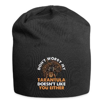 Sorgen Sie Sich Nicht, Meine Tarantula Mag Sie - Jersey-Beanie - Schwarz - Vorne