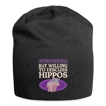 Bébé hippopotame | Hippopotames Hippos Cadeau - Bonnet en jersey - noir - Devant