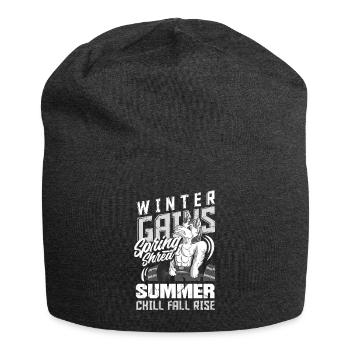Winter Gains, Spring Shred, Summer Chill, Fall - Jersey-Beanie - Anthrazit - Vorne