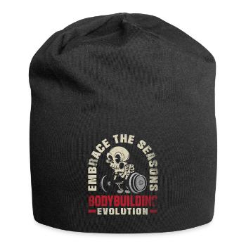 Embrassez l’évolution de la musculation des saisons - Bonnet en jersey - noir - Devant
