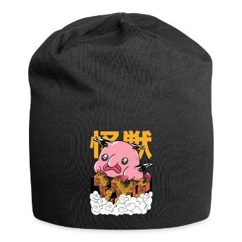Blobfish Kawaii Blob Fish Japanische Ästhetische Kunst - Jersey-Beanie - Schwarz - Vorne