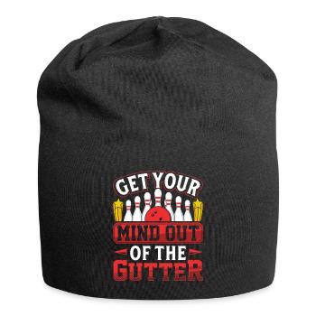Bowling Players Get your Mind out of the Gutter - Jersey Beanie - black - Front