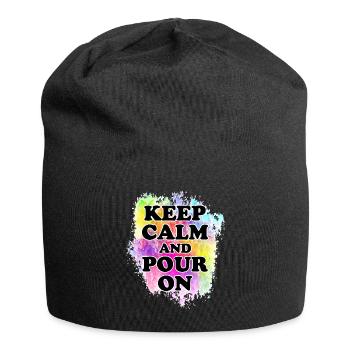 Maler Leinwand Flüssigkeit Malerei Kunst Farbe - Jersey-Beanie - Schwarz - Vorne