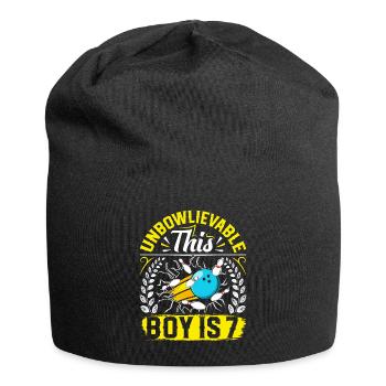 B-Day Unbowlievable Ce garçon a 7 ans Bowling - Bonnet en jersey - noir - Devant