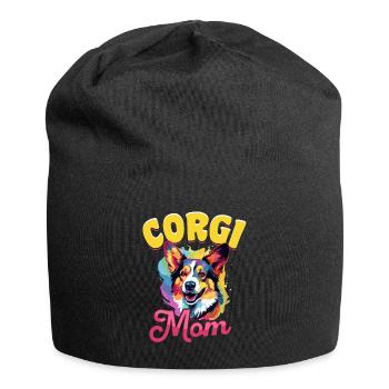 Welsh Corgi Pembroke Dog Breed Pet - Jersey Beanie - black - Front
