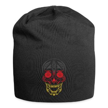 Dia de los Muertos Tag der Toten Halloween Deutschland - Jersey-Beanie - Schwarz - Vorne